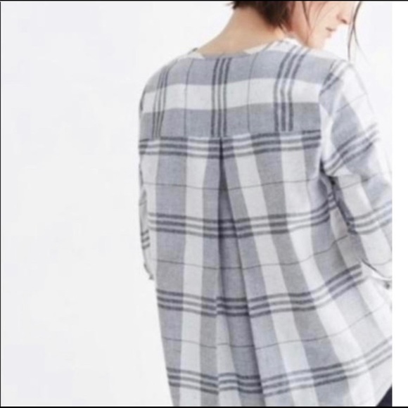 Madewell Plaid Button-up Top - Picture 2 of 10
